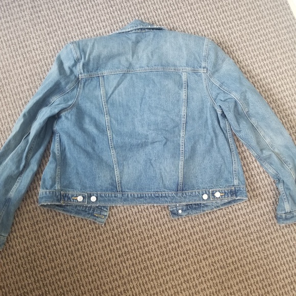 NWOT Free People Strong Shoulder Denim Jacket - Picture 7 of 7